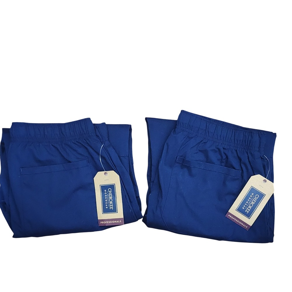 Cherokee Workwear Professionals WW190 Navy Blue Mens Scrub Pants Small NWT